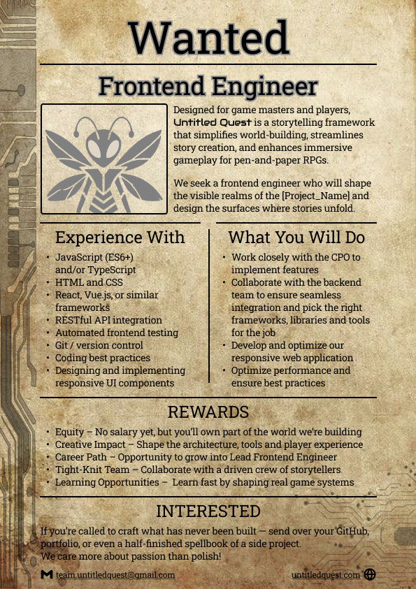 wanted add backend engineer